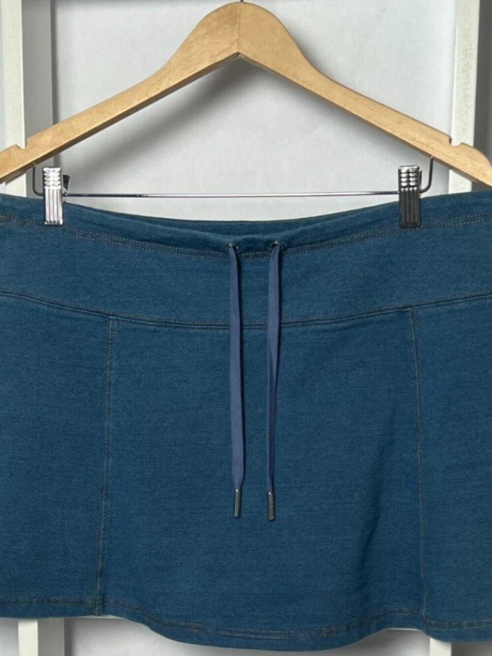 Juicy Couture Denim Skater Skirt L NWT